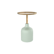 table d appoint pieds en metal vert d eau lyne