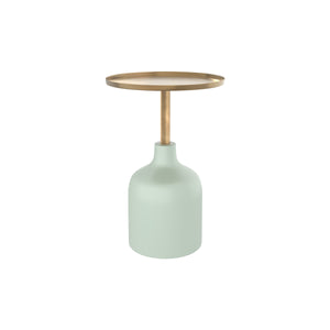 table d appoint pieds en metal vert d eau lyne