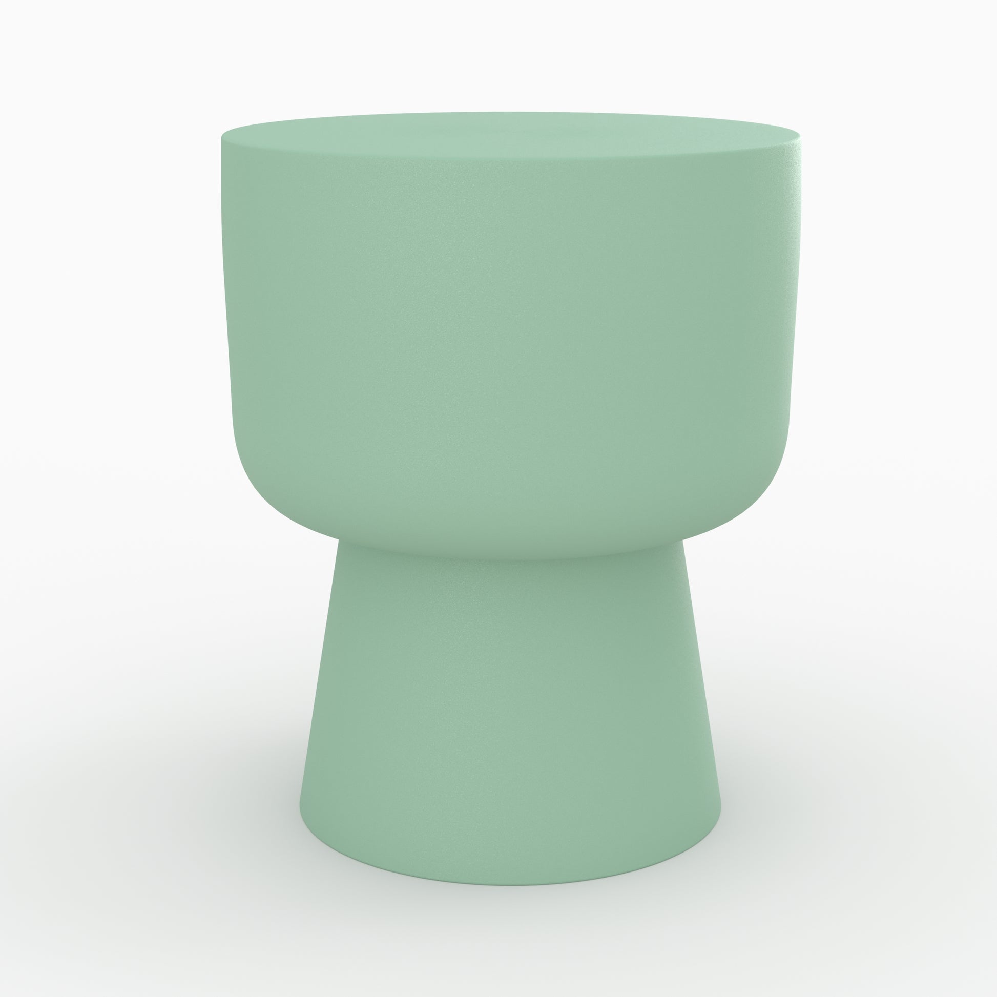 table d appoint ronde en metal vert prisca