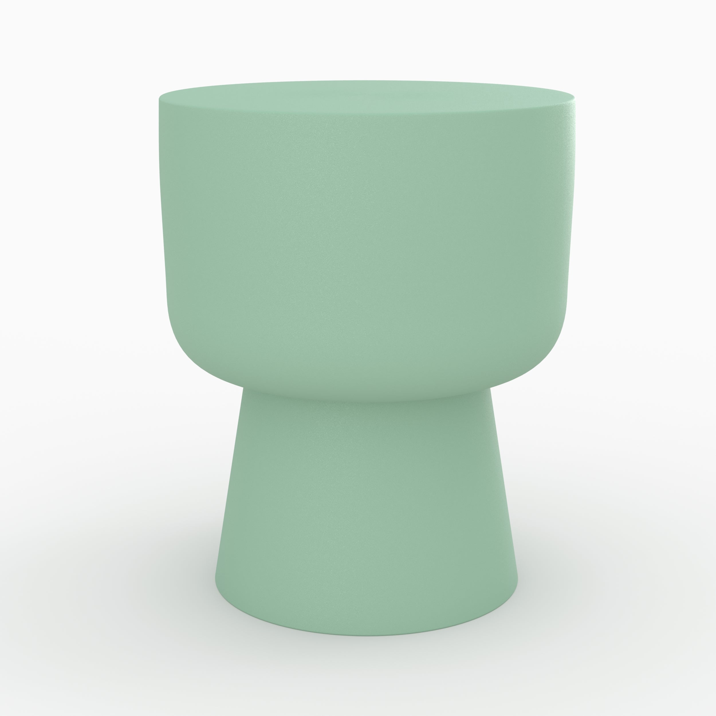 table d appoint ronde en metal vert prisca