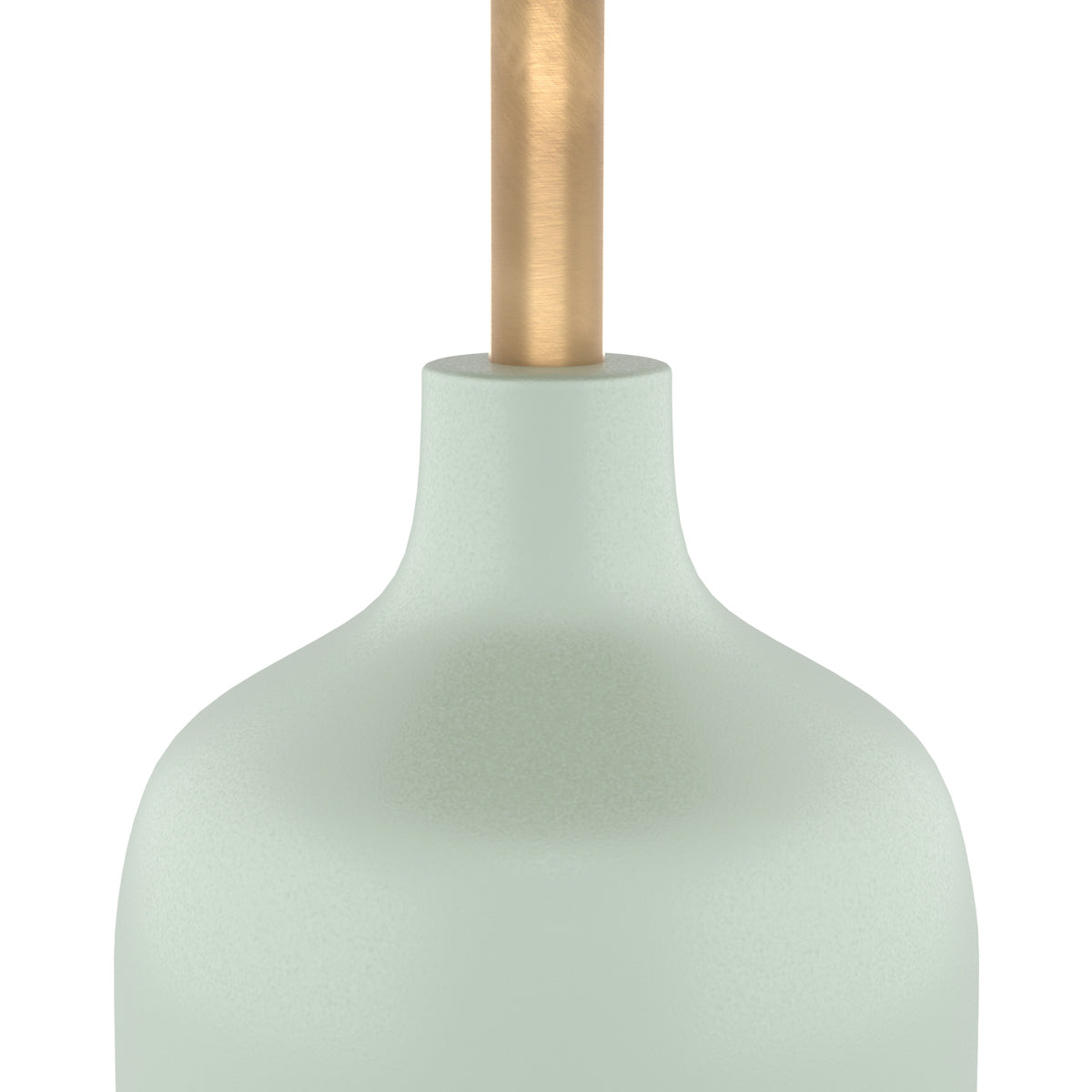 table d appoint ronde lyne en laiton et metal vert d eau