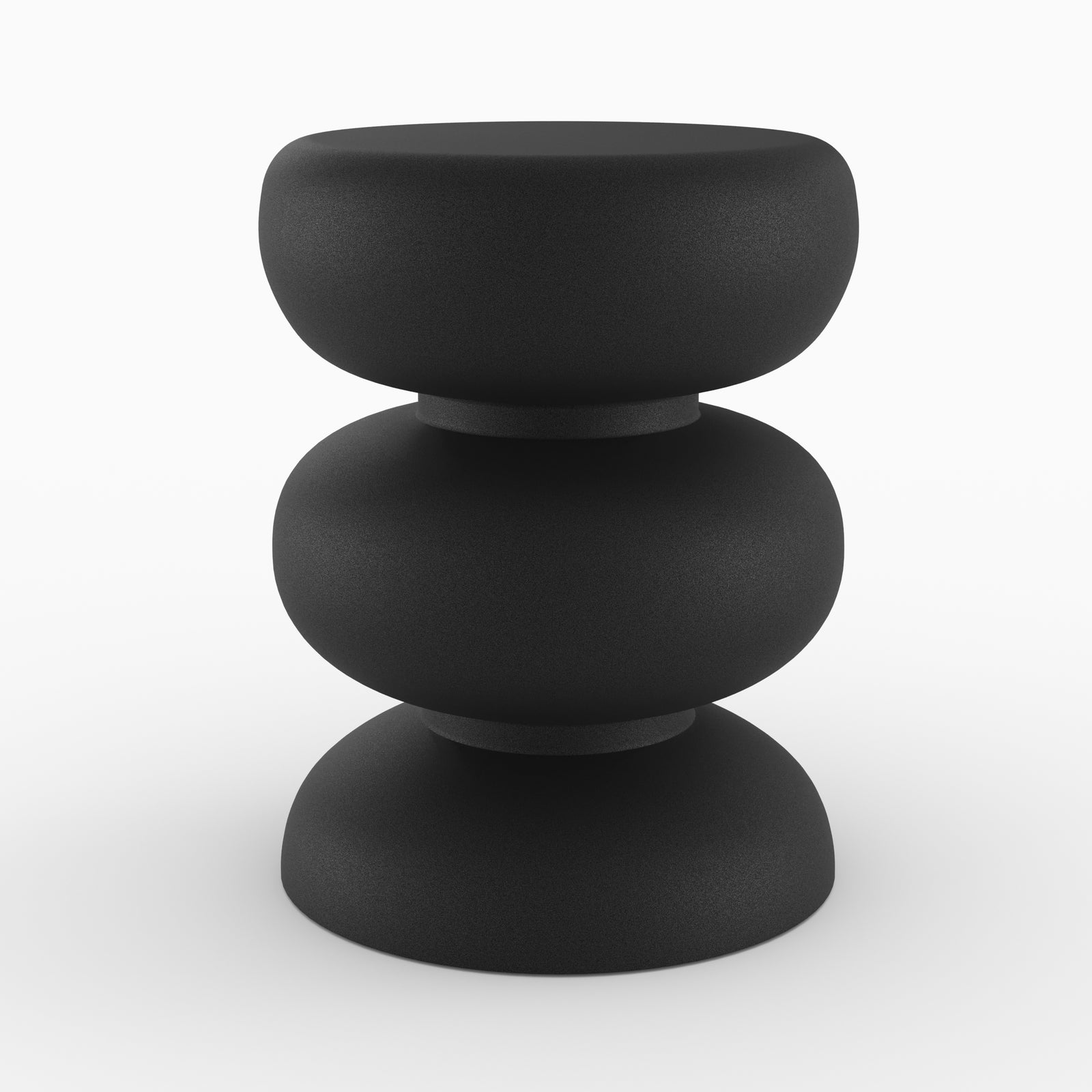 table d appoint ronde noire en metal cleo