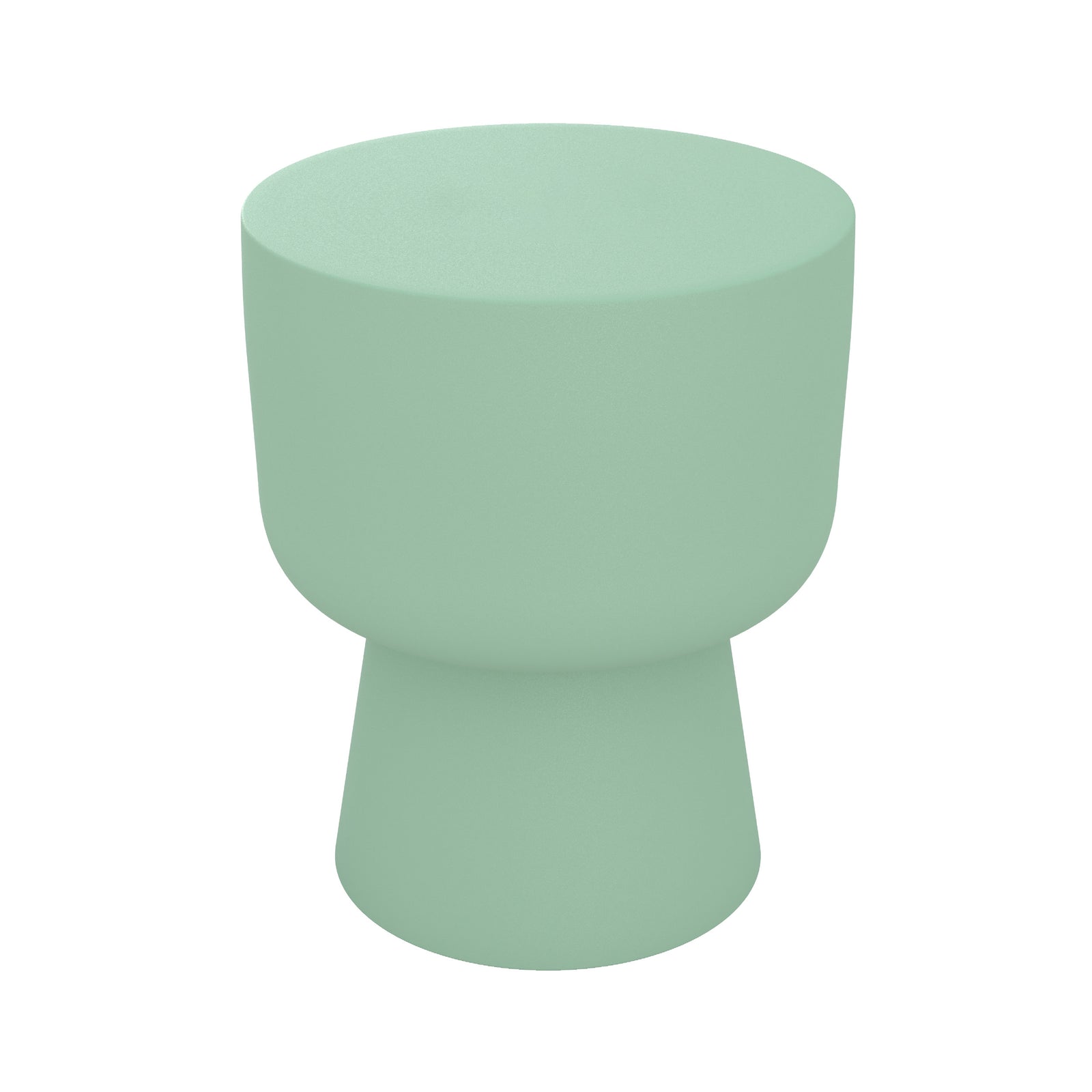 table d appoint ronde prisca en metal vert fond blanc