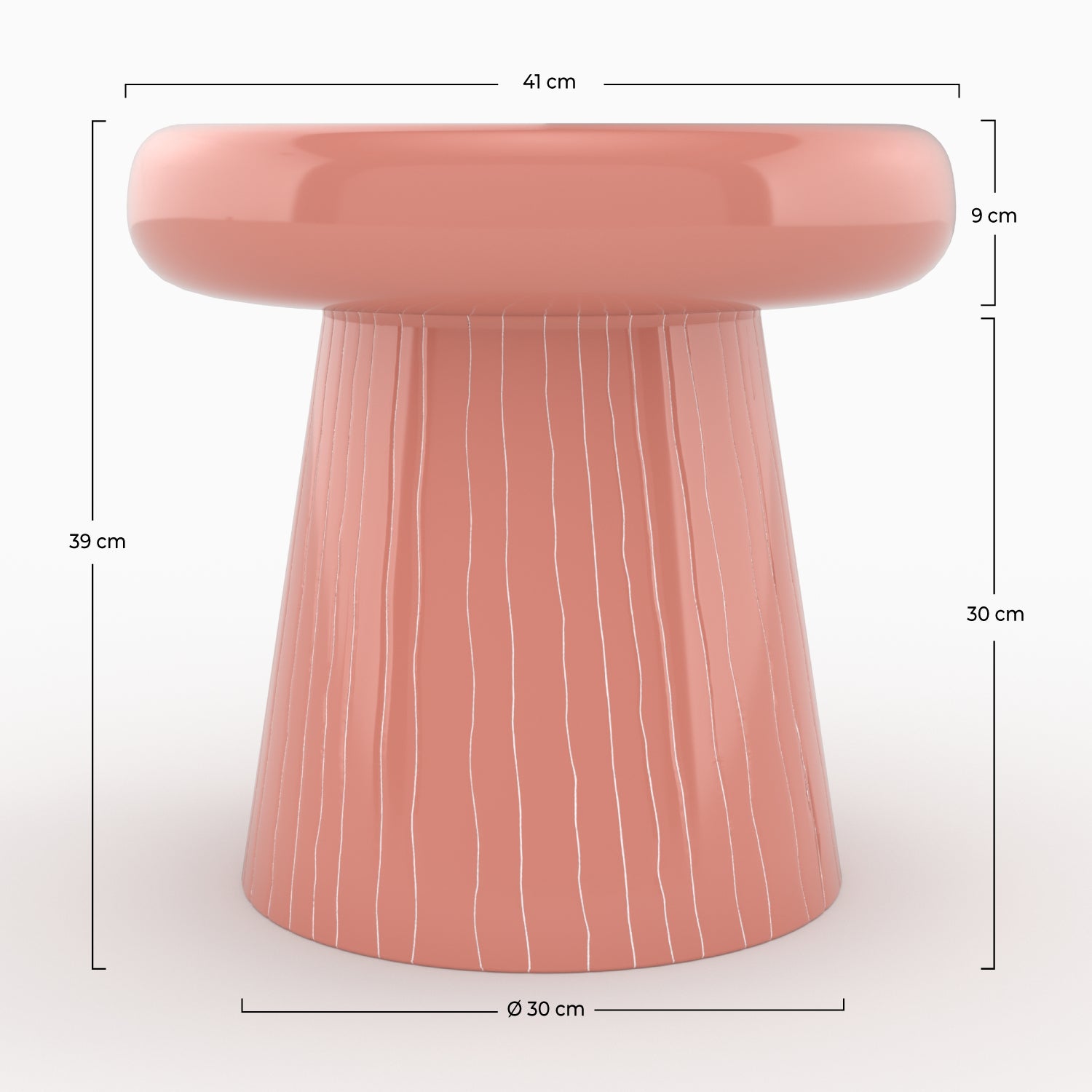 table d appoint rose rayee blanche en metal