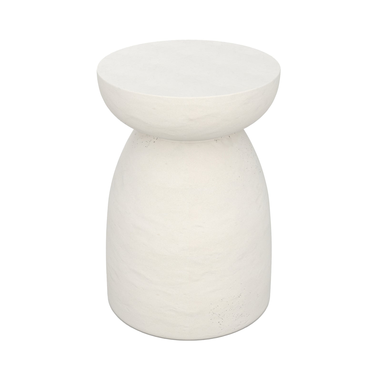 table d appoit ronde capri en beton blanc fond blanc