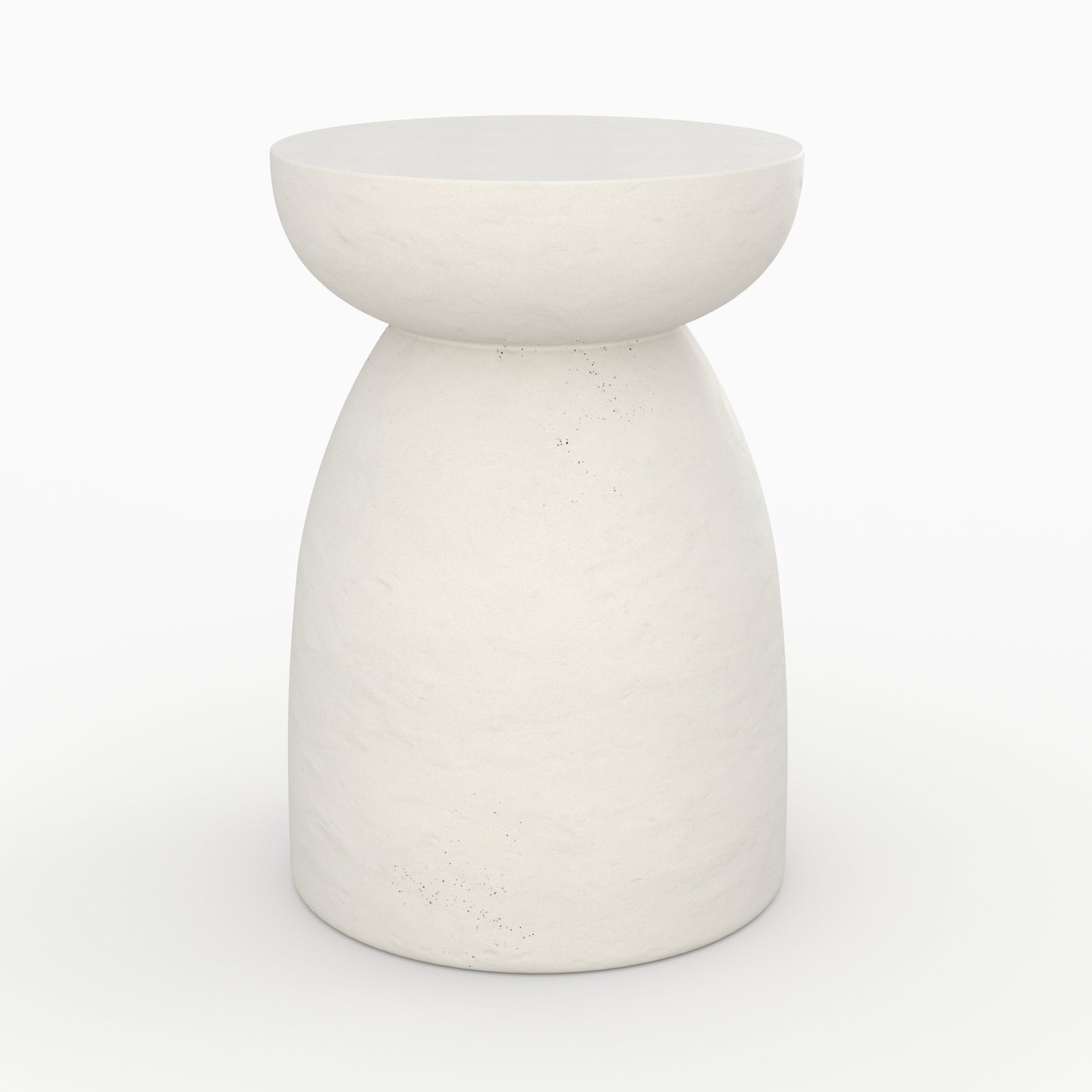 table d appoit ronde capri en beton blanc rdv deco