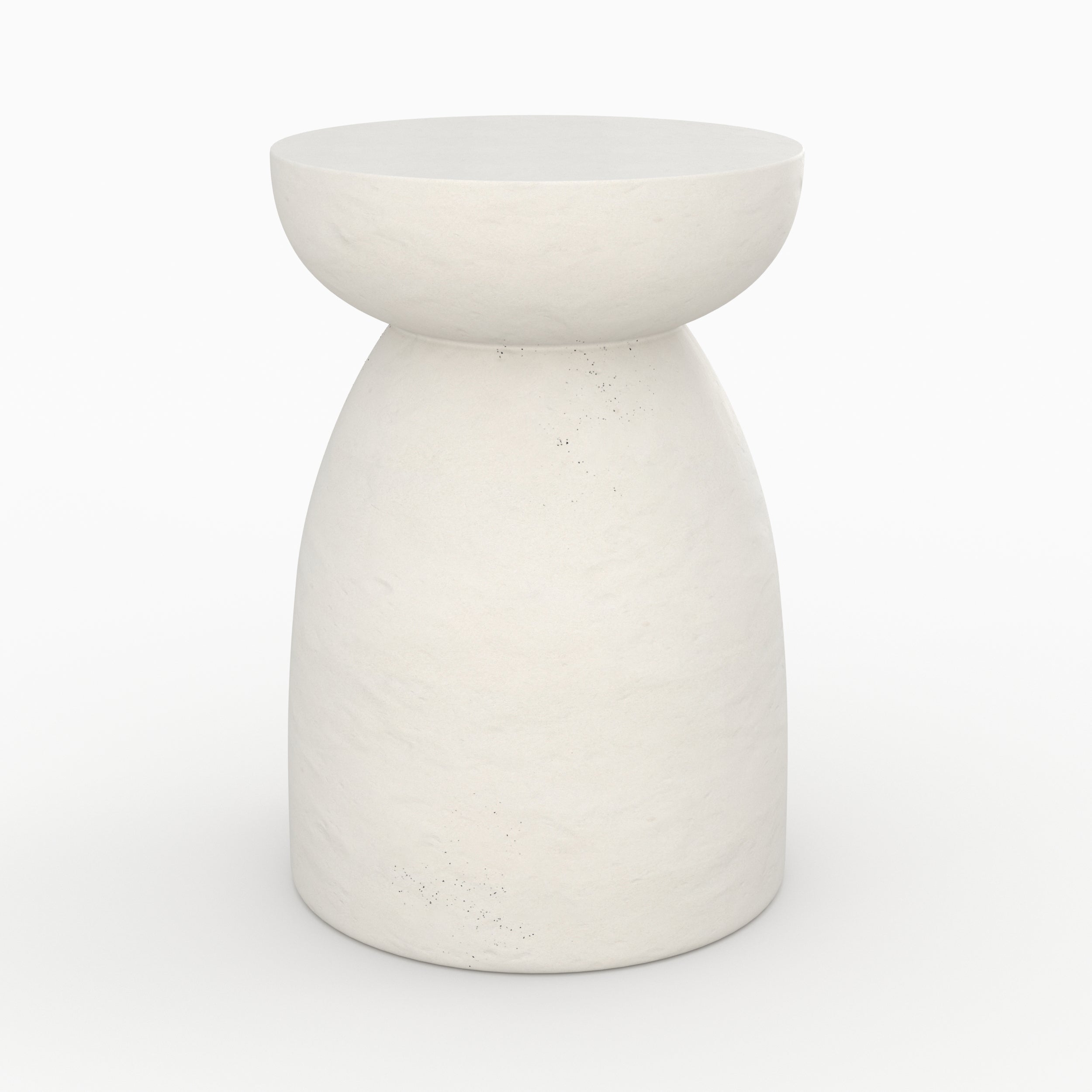 table d appoit ronde capri en beton blanc rdv deco