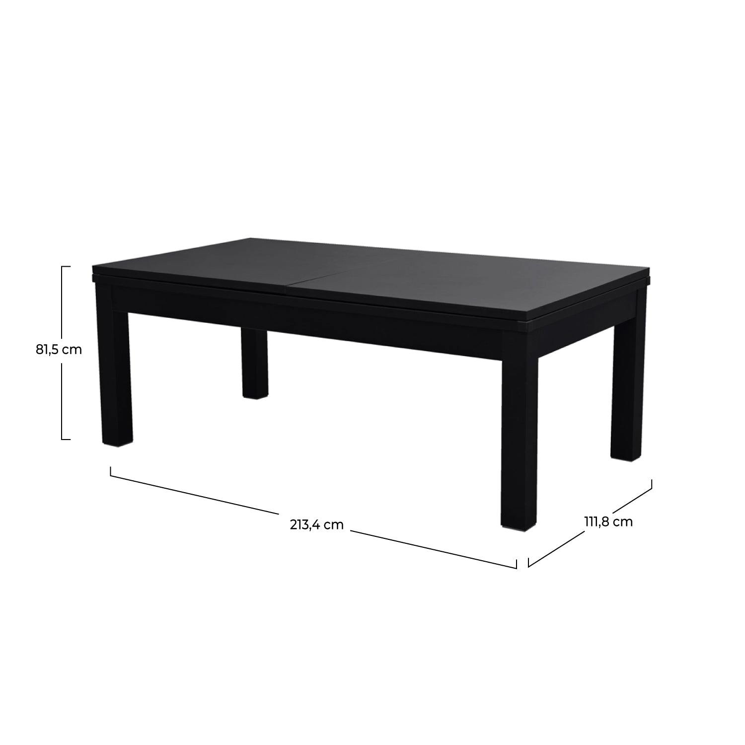 table de billard eddie convertiblae noire et bleue