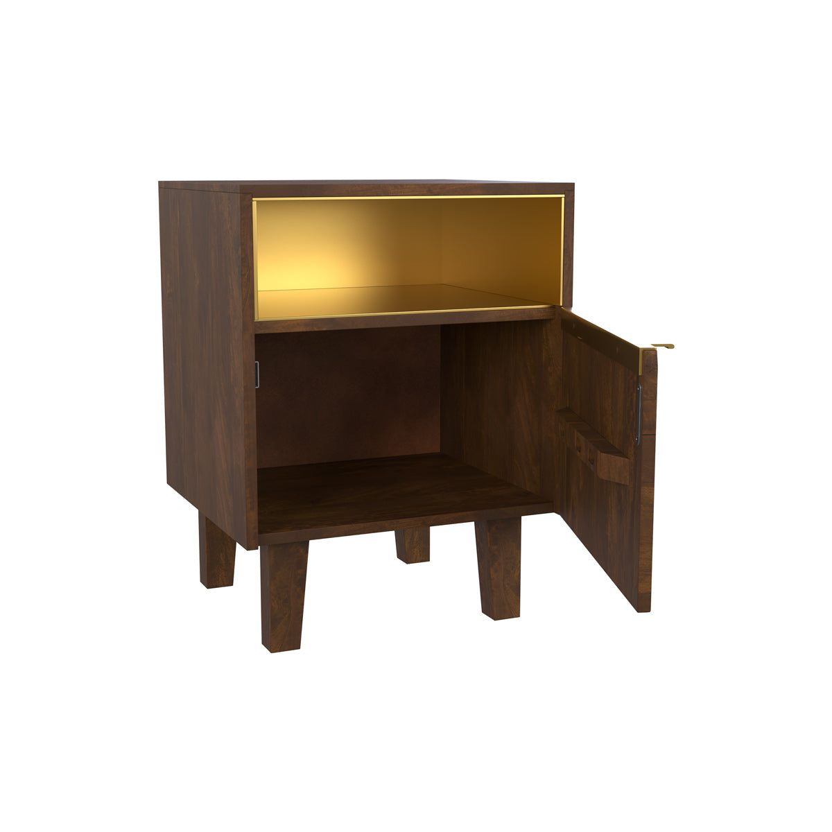 table de chevet 1 niche couleur laiton