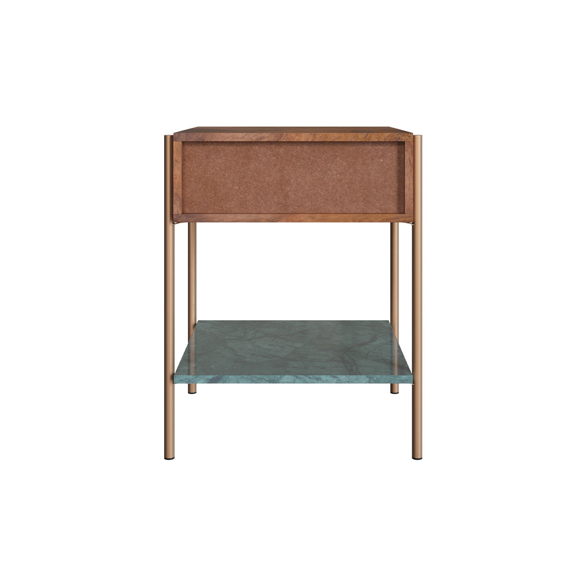 table de chevet 1 tiroir 1 etagere en bois et marbre doori