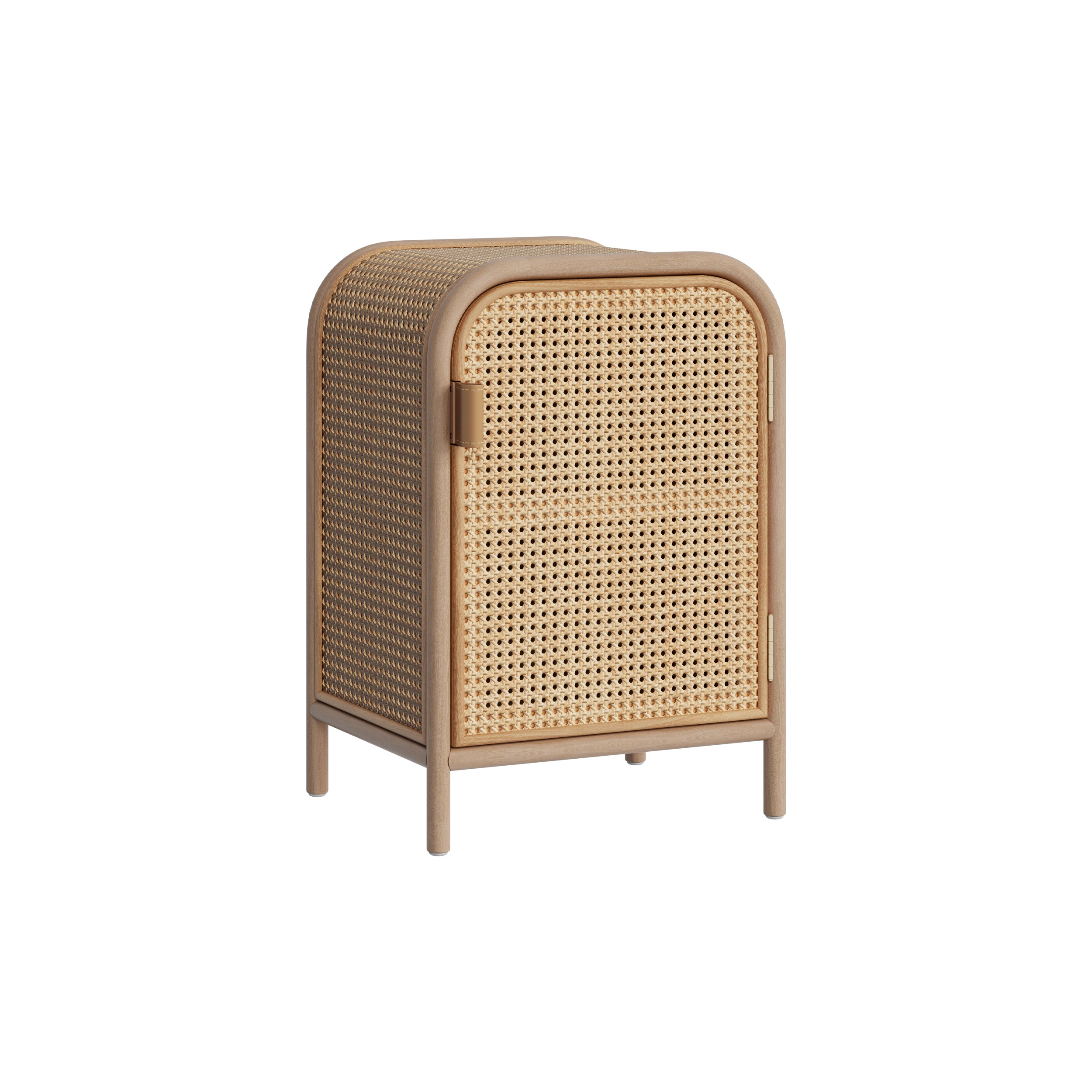 table de chevet en cannage et bois alata fond blanc