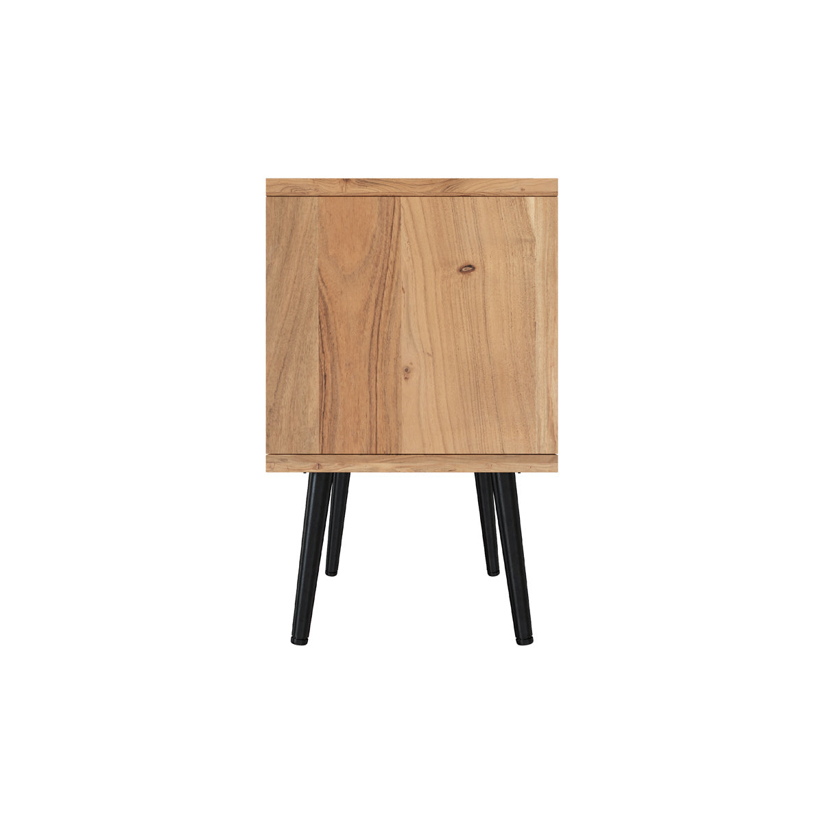 table de chevet ethnique en bois clair et noir alabama