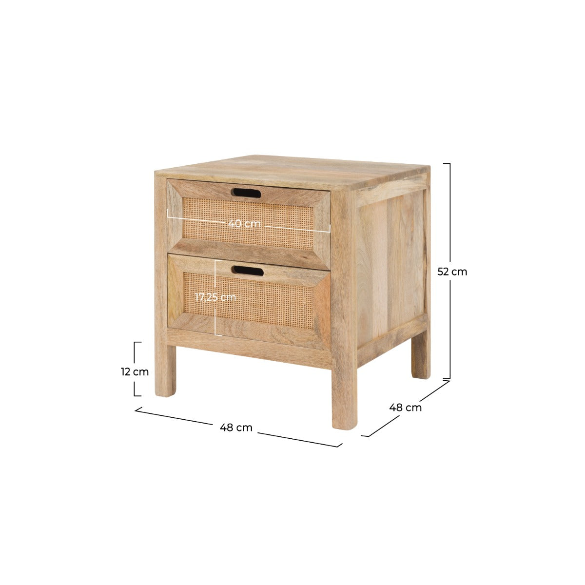 table de chevet felix en bois de manguier