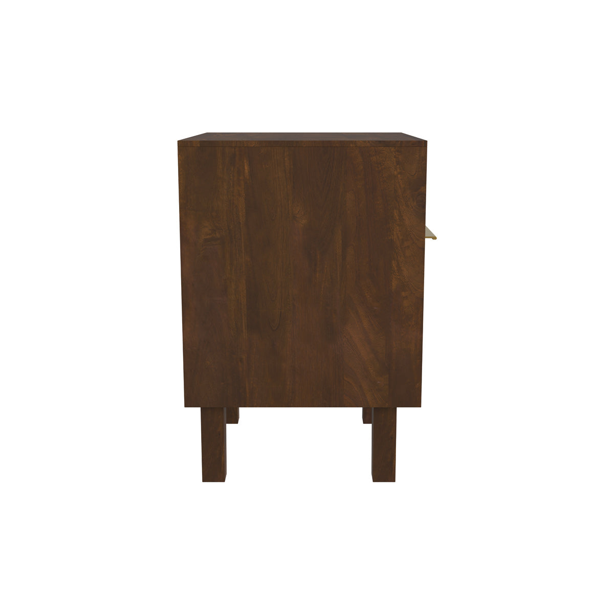 table de chevet taiko bois fonce detail dore