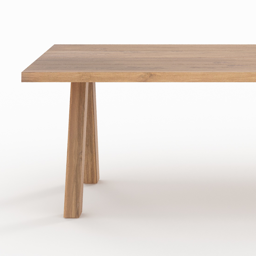 table de jardin 240 cm molo en bois de teck