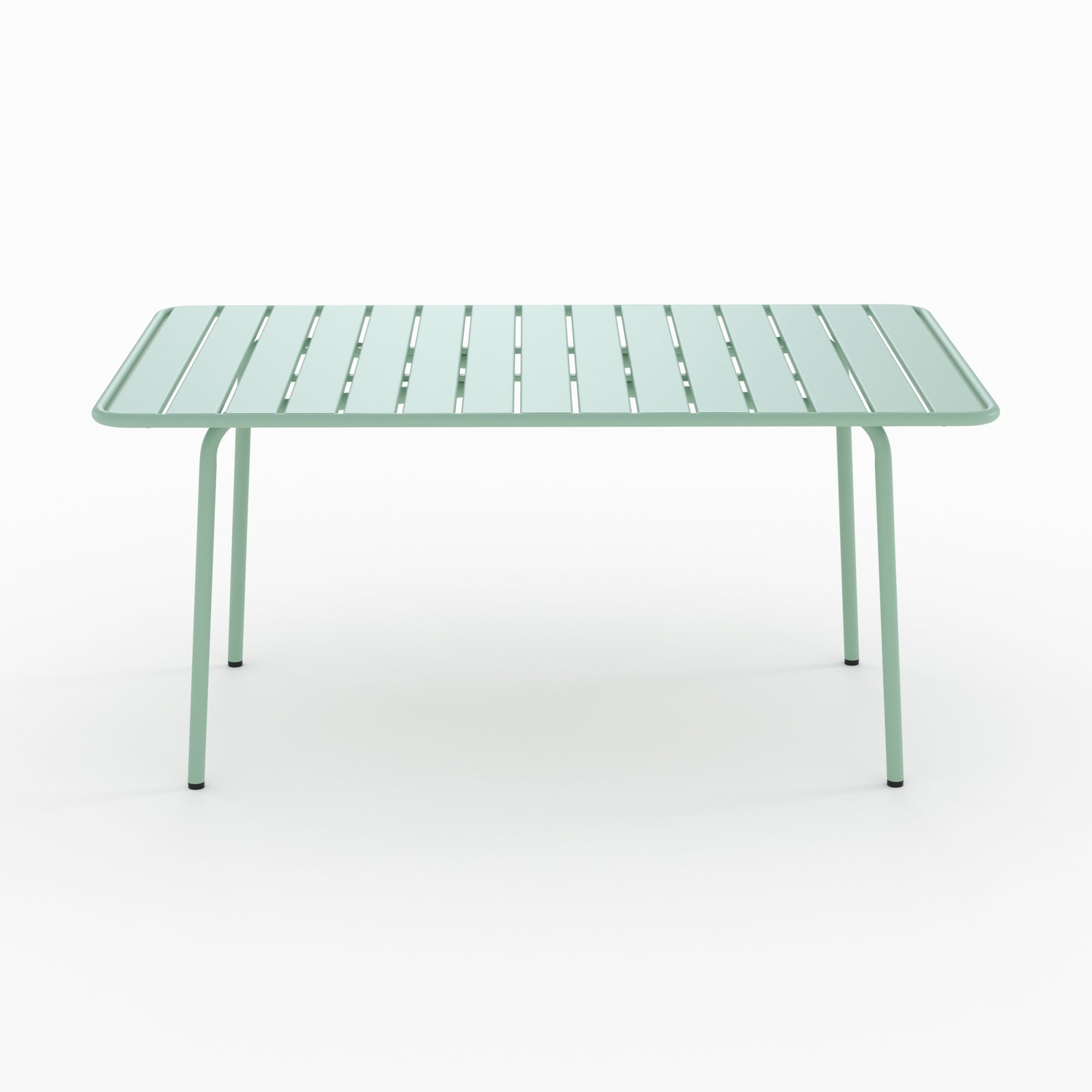 table de jardin en metal vert 6 personnes