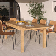 table de jardin extensible 180 240 cm bois de teck nido