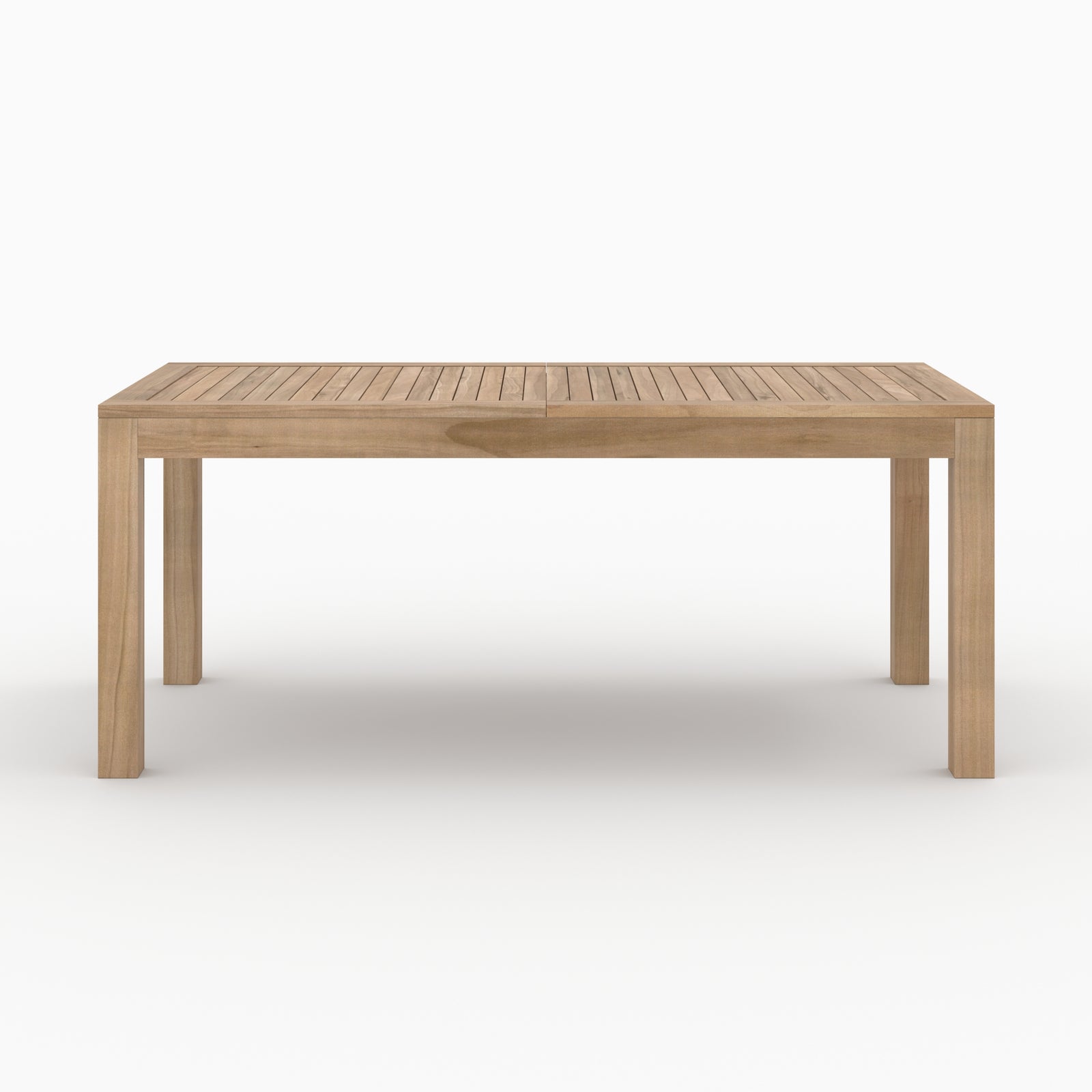 table de jardin extensible 180 240 cm en teck nido fond beige