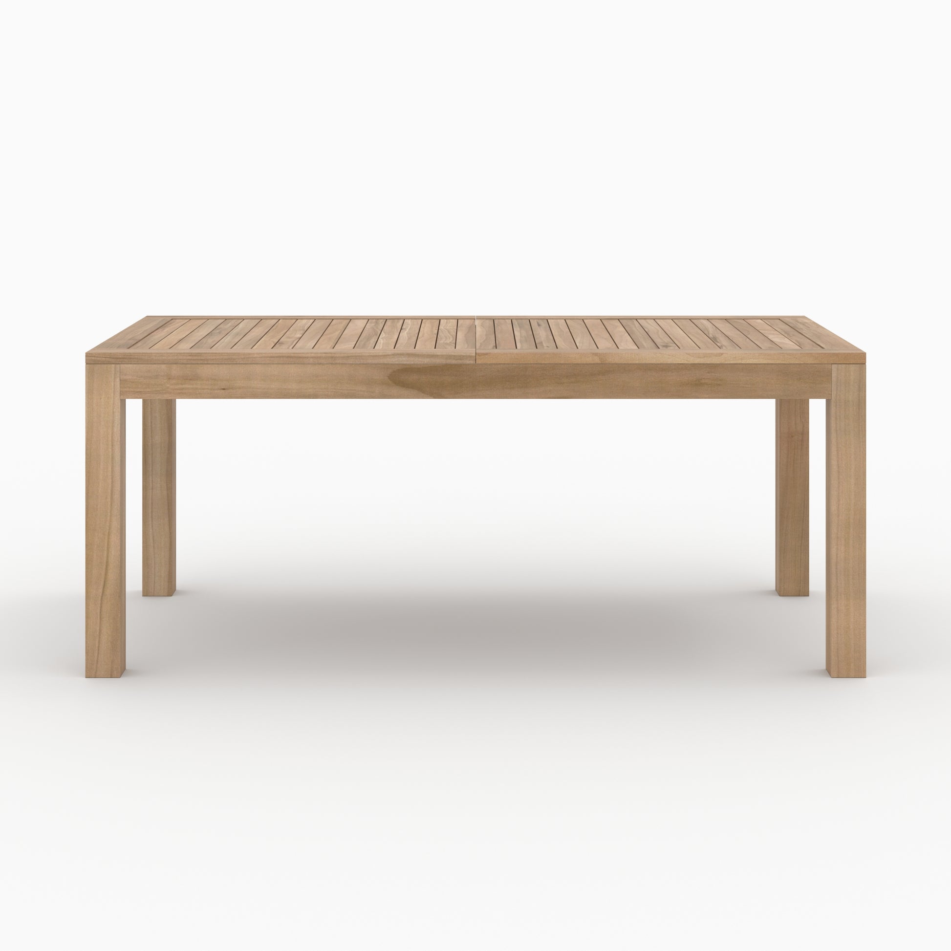 table de jardin extensible 180 240 cm en teck nido fond beige