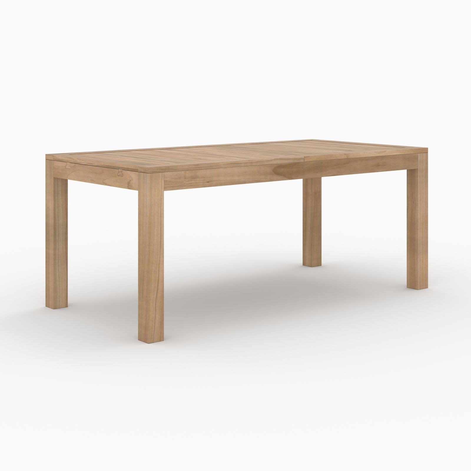 table de jardin extensible nido 180 240 cm en teck fond beige