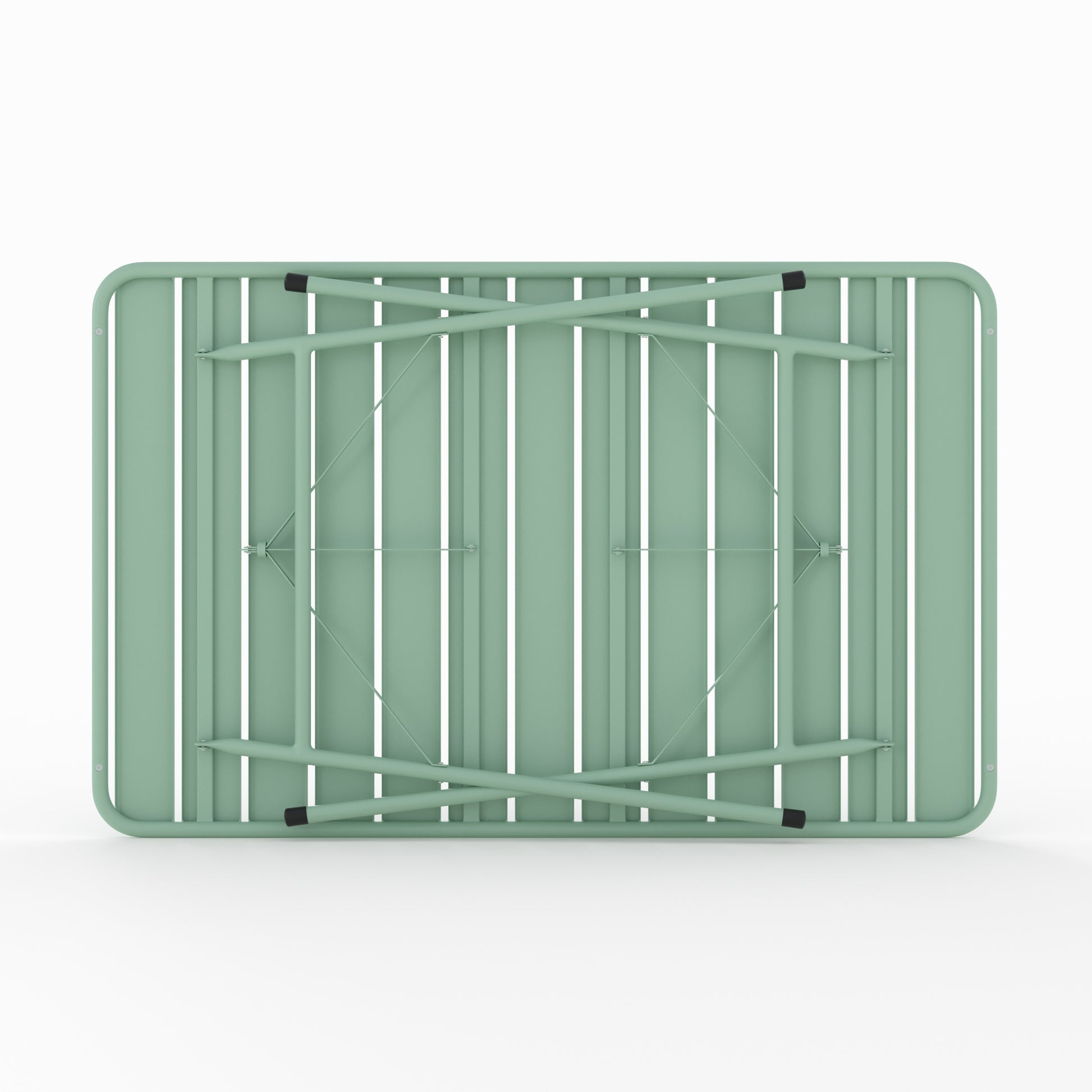 table de jardin metal vert pliante 4 personnes yumi