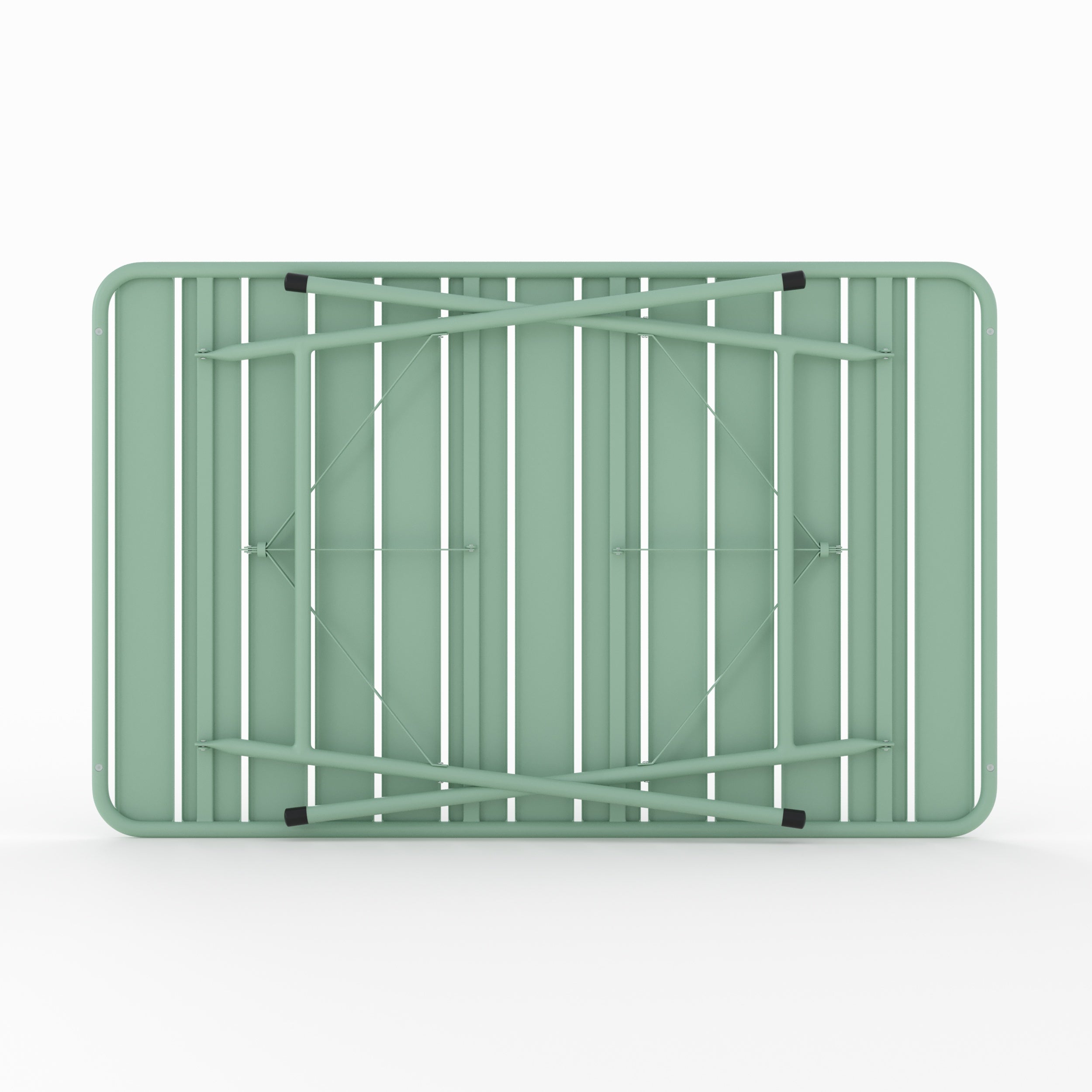 table de jardin metal vert pliante 4 personnes yumi