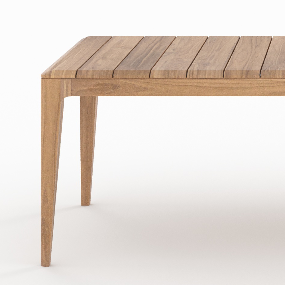 table de jardin nonza en bois de teck recycle 10 places