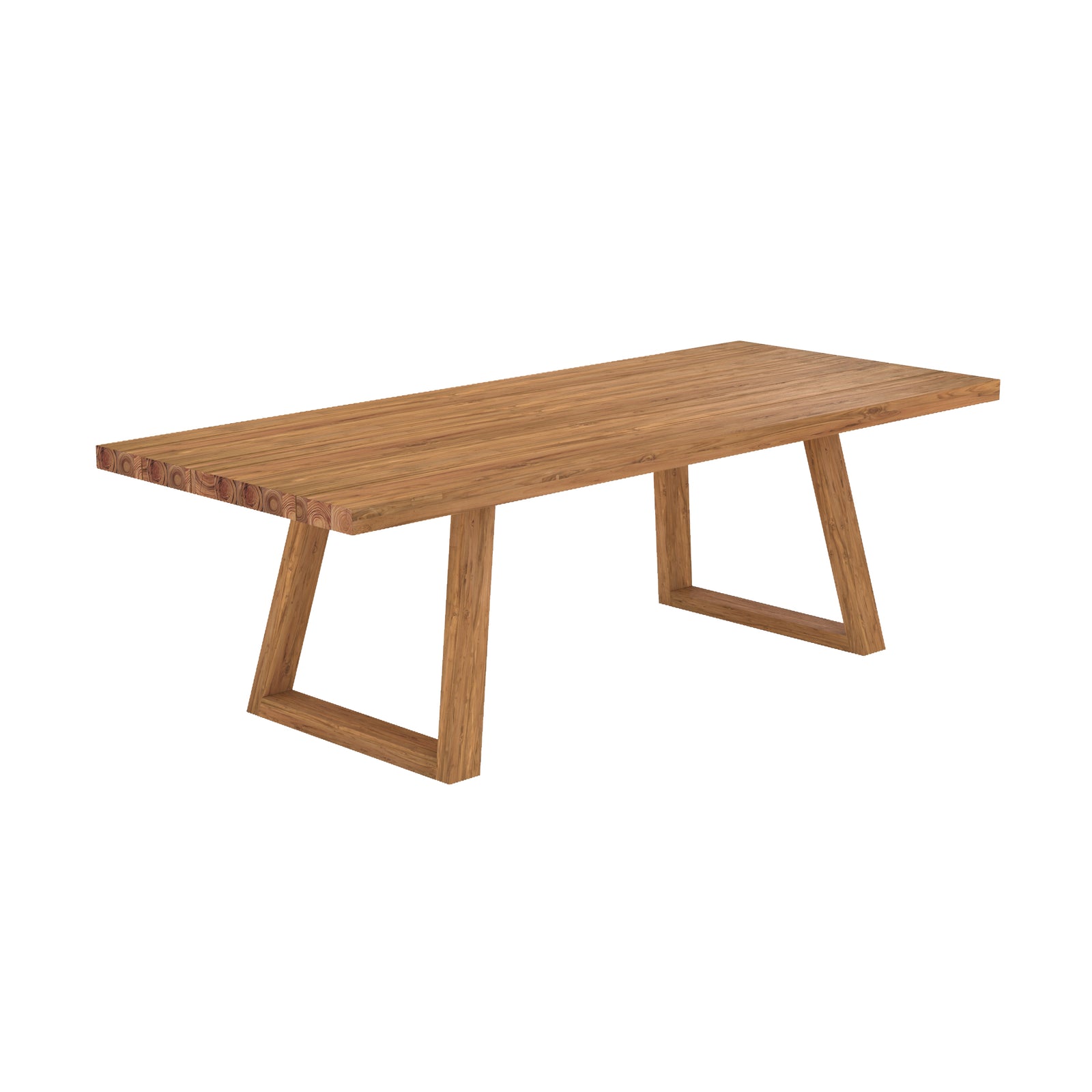 table de jardin rectangulaire en bois de teck luma 10 personnes fond blanc