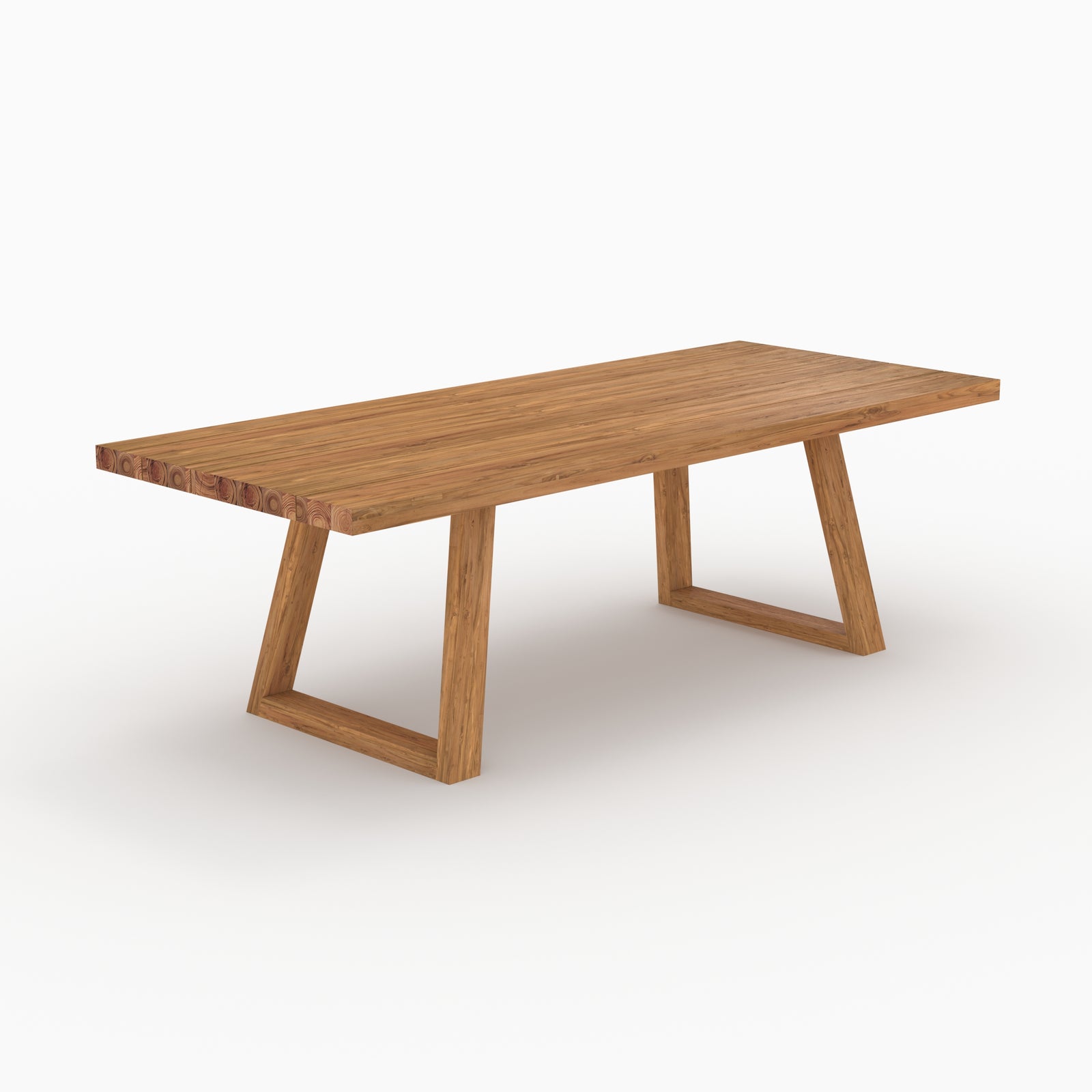 table de jardin rectangulaire en bois de teck luma 10 personnes