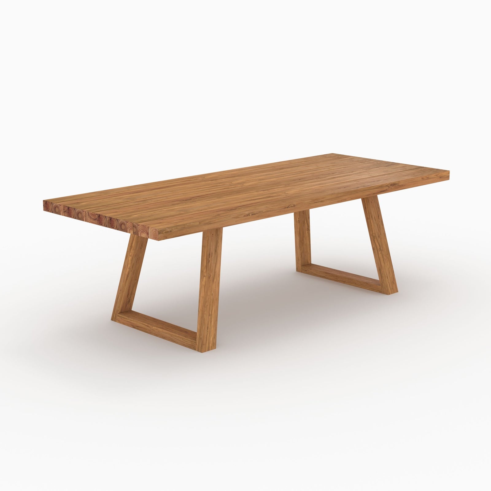 table de jardin rectangulaire en bois de teck luma 10 personnes