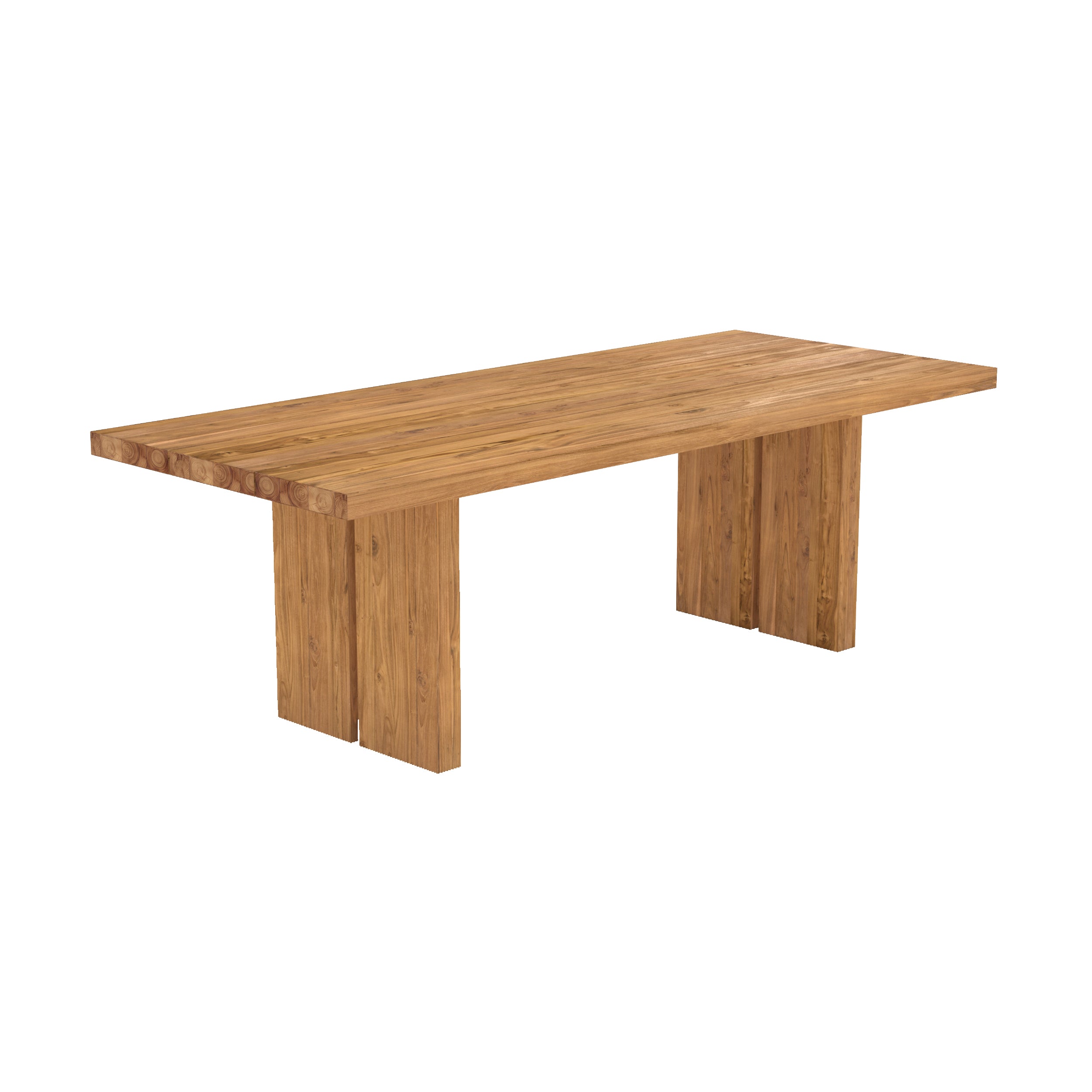 table de jardin rectangulaire siam en bois de teck 10 personnes fond blanc