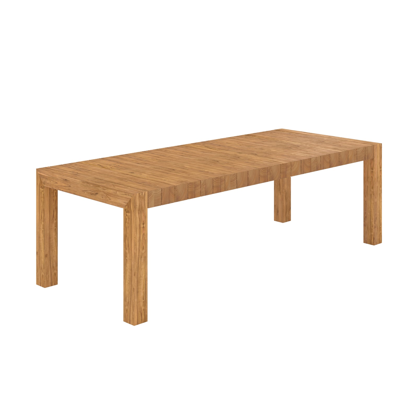 table de jardin rectangulaire zia en bois de teck recycle 10 personnes fond blanc