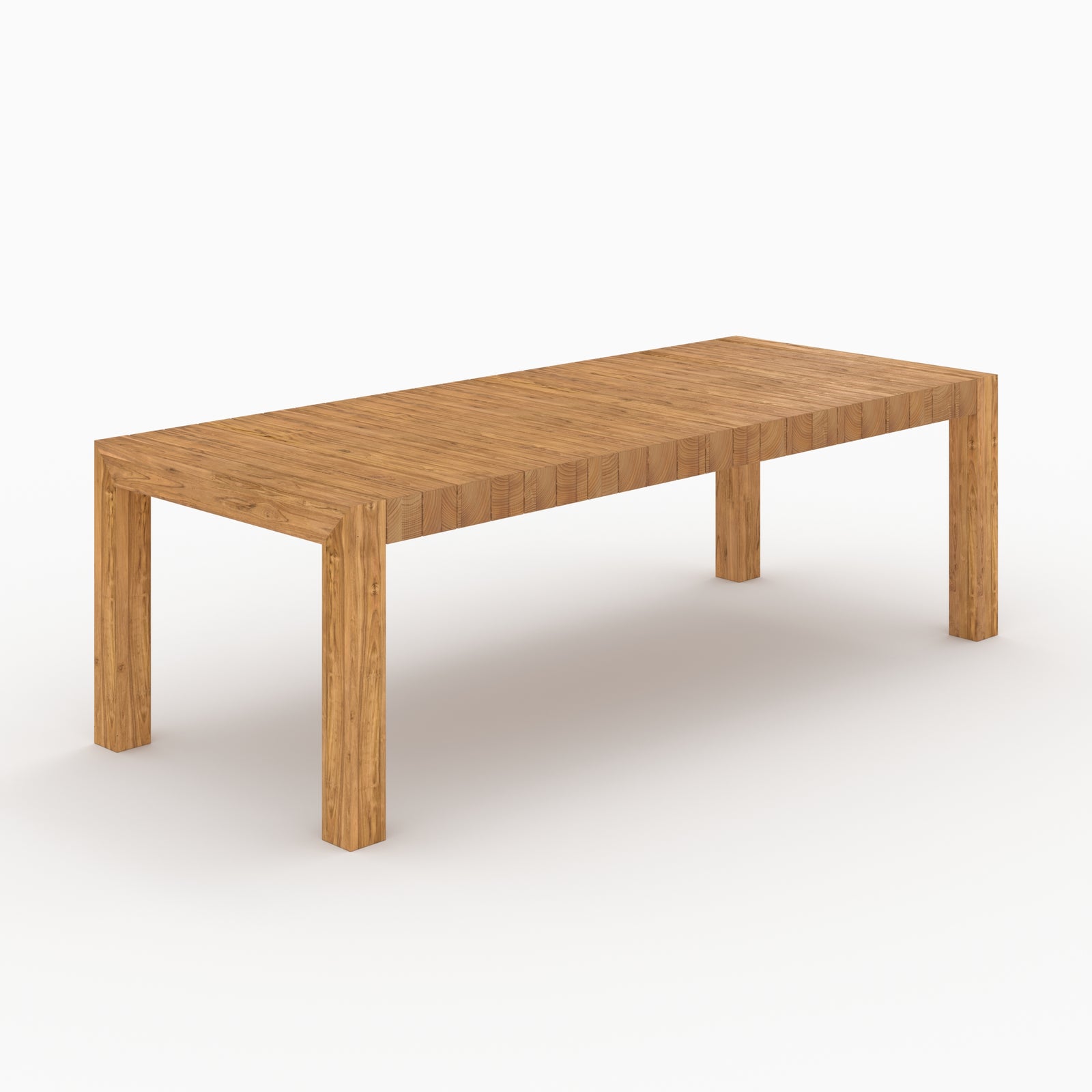 table de jardin rectangulaire zia en bois de teck recycle 10 personnes