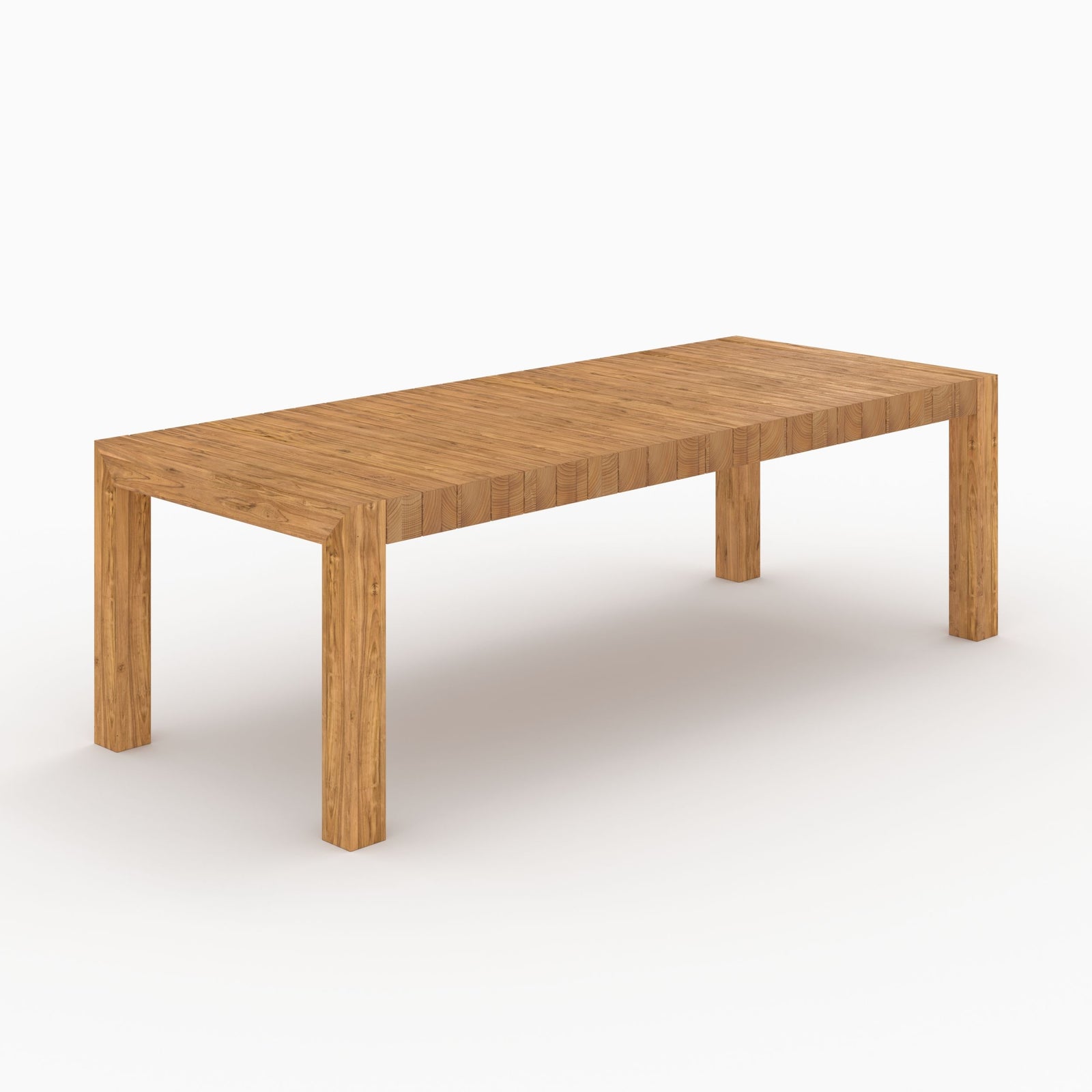 table de jardin rectangulaire zia en bois de teck recycle 10 personnes