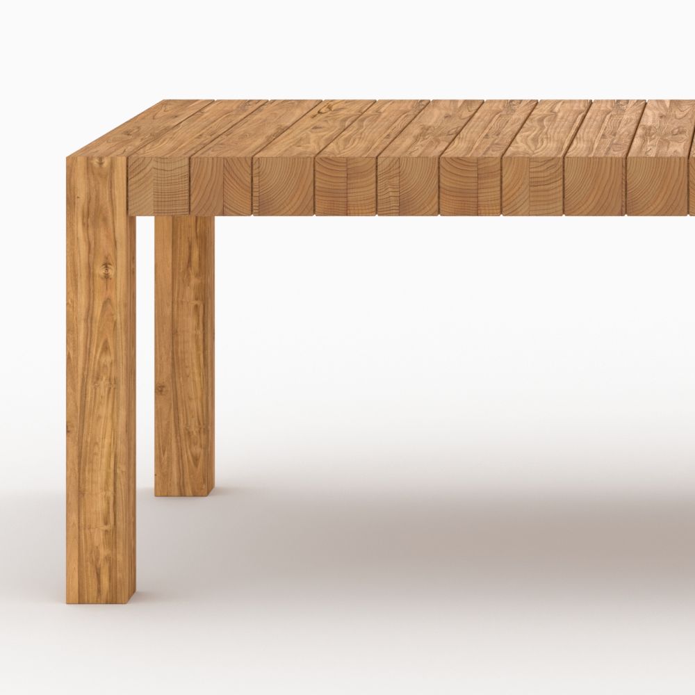 table de jardin rectangulaire zia en bois de teck recycle 10 places