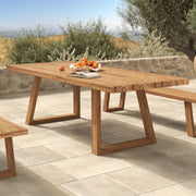 Table de jardin rectangulaire Luma en bois de teck 10 personnes