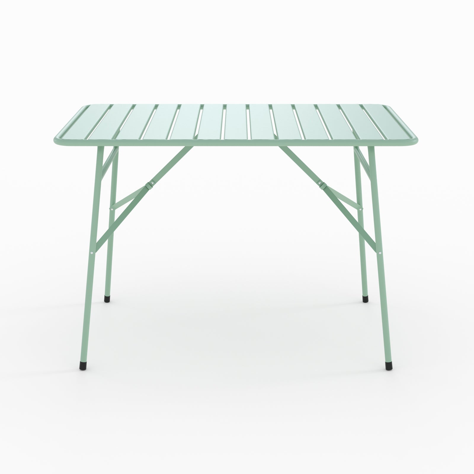 table de jardin yumi en metal vert pliante 4 personnes