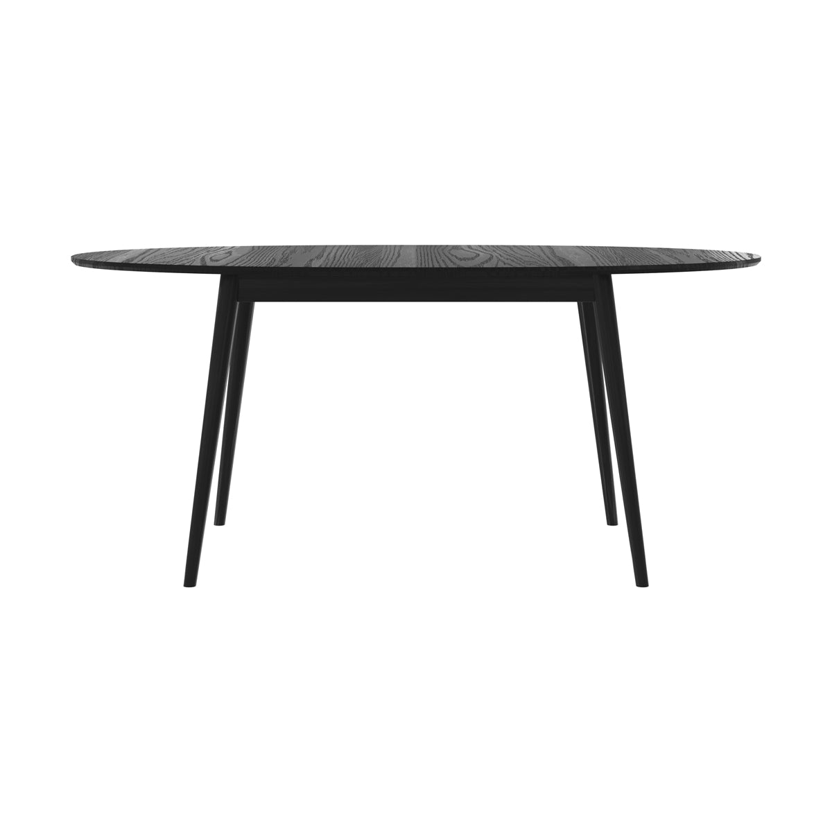 table eddy ovale en bois noir extensible