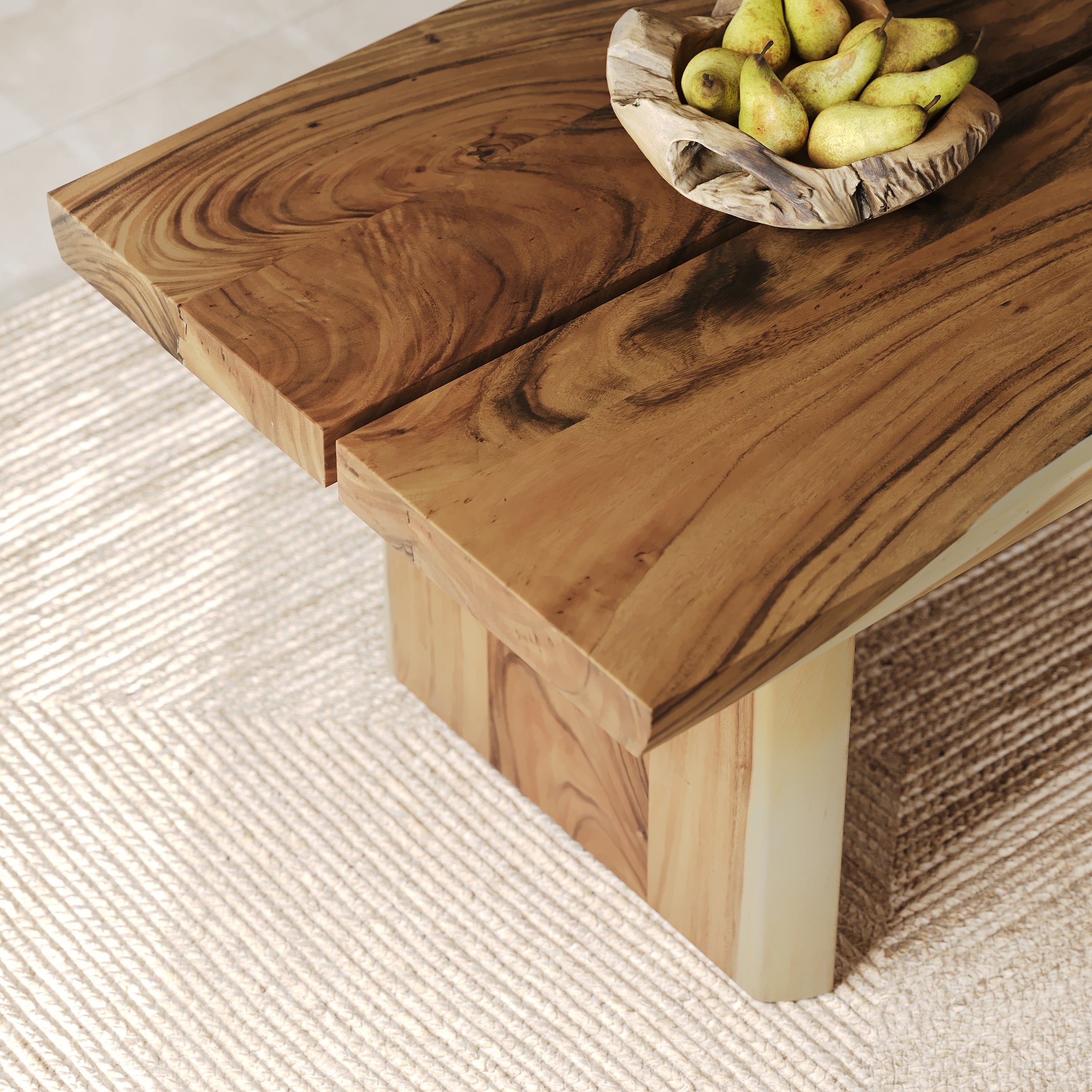 Table rectangulaire Tanah 8 personnes en bois 220 cM