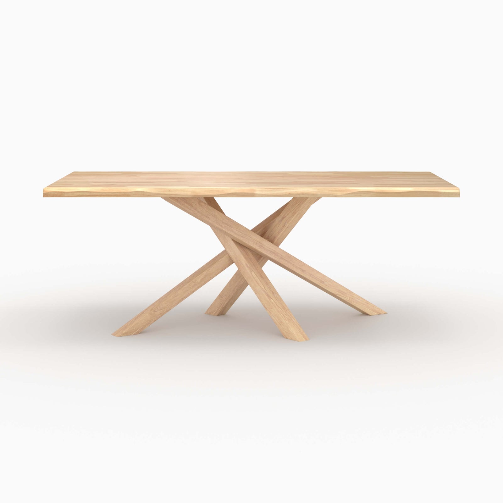 table en bois d hevea massif clair 8 personnes robin