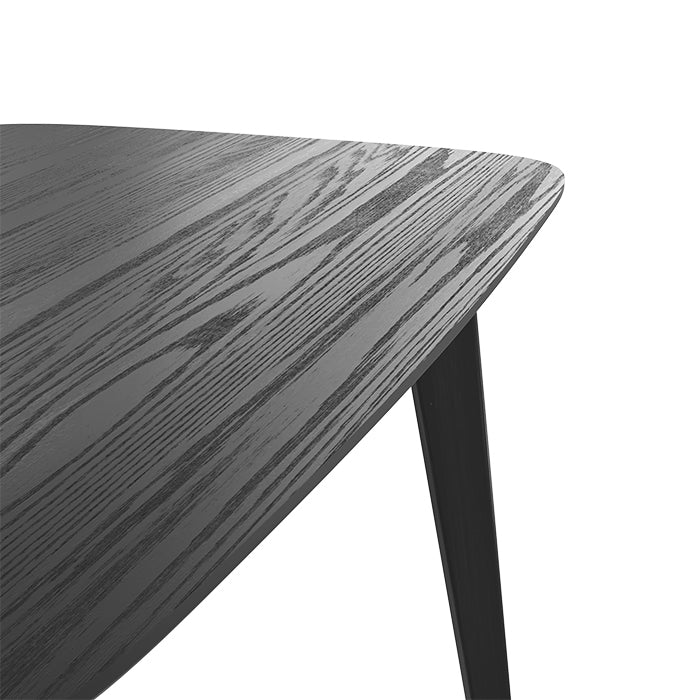 table en bois noir 120 cm rectangulaire oman