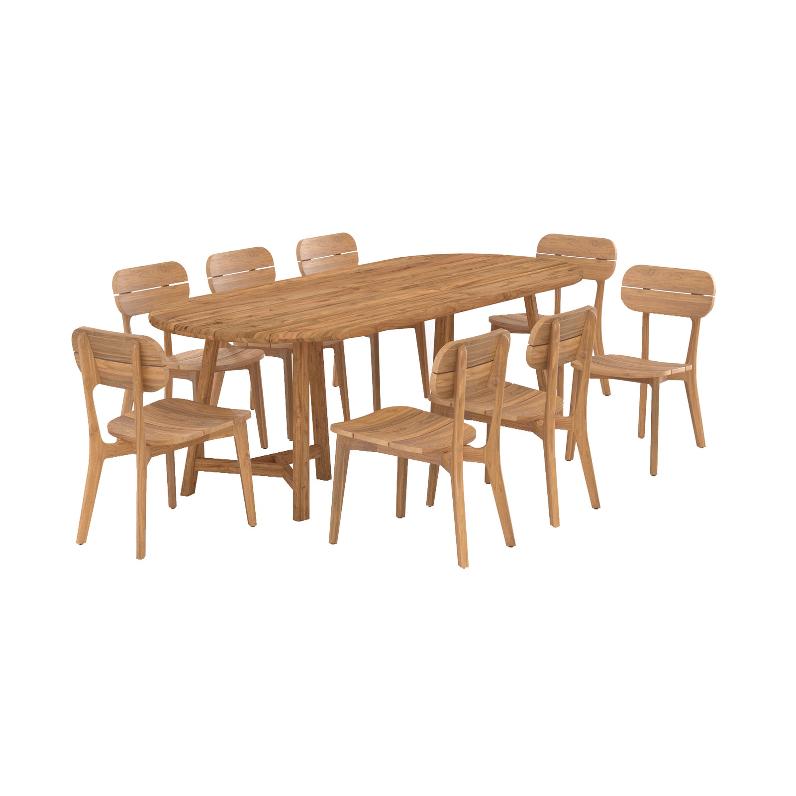 table et chaises de jardin bora 8 personnes en bois fond blanc
