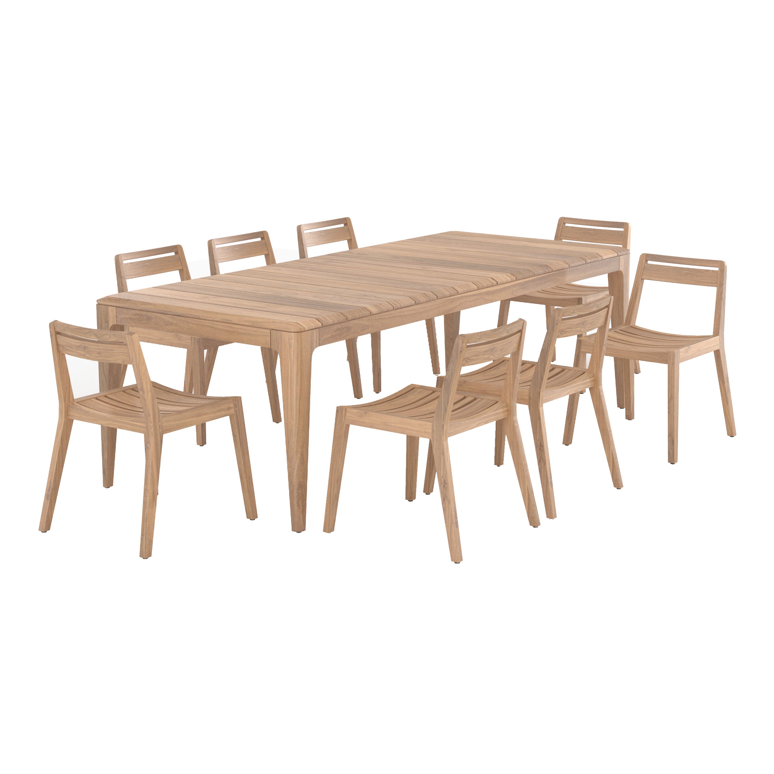 table et chaises de jardin nonza 8 personnes en bois de teck recycle fond blanc_2