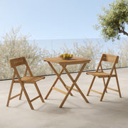 Table et chaises de jardin Siquijor en bois d'acacia huilé 2 personnes