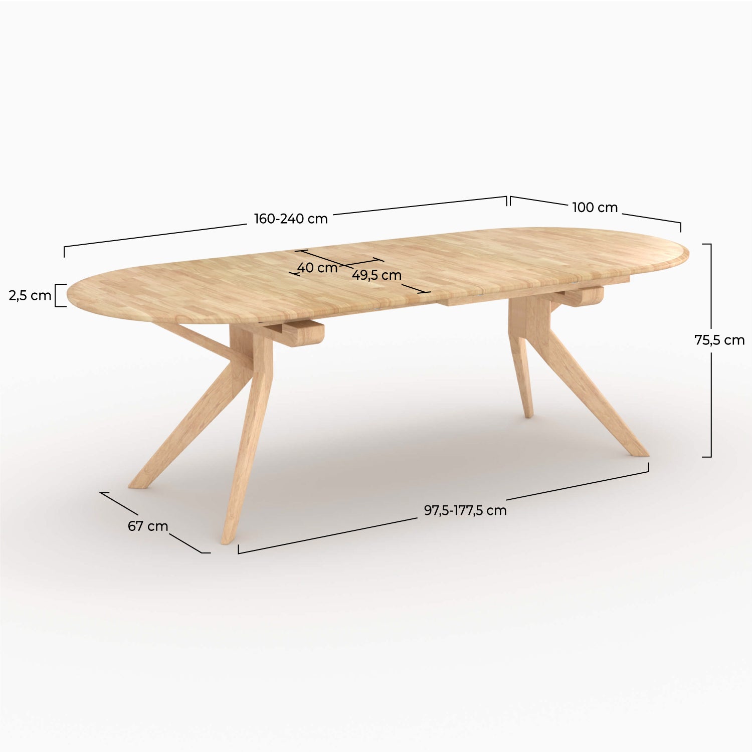 table extensible en bois massif clair rdv deco
