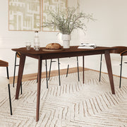 Table rectangulaire Oman 4/6 personnes extensible en bois foncé 150/180 cm