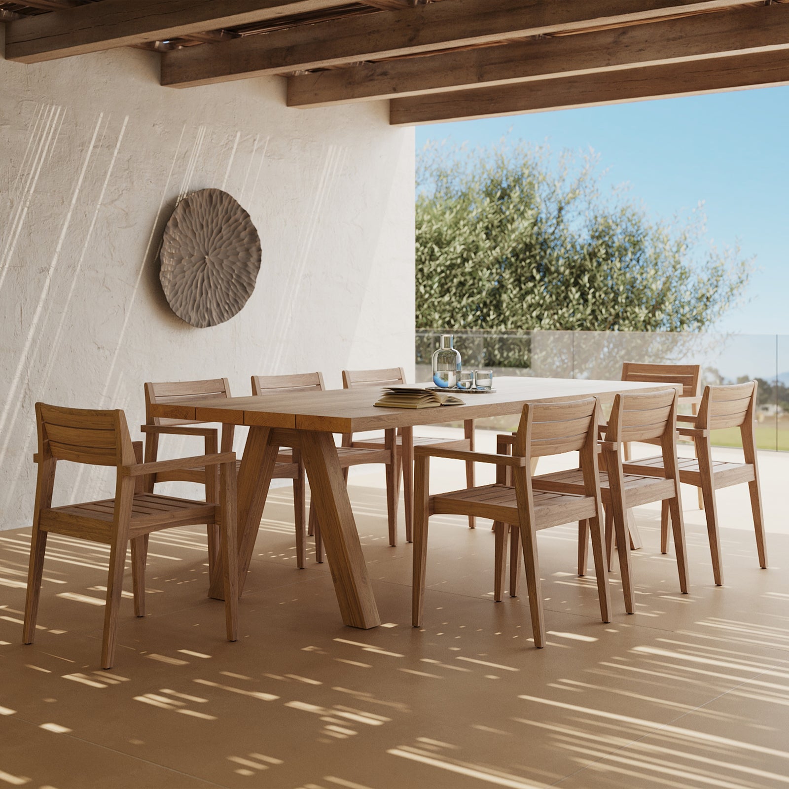 table exterieur de jardin molo bois de teck 240 cm