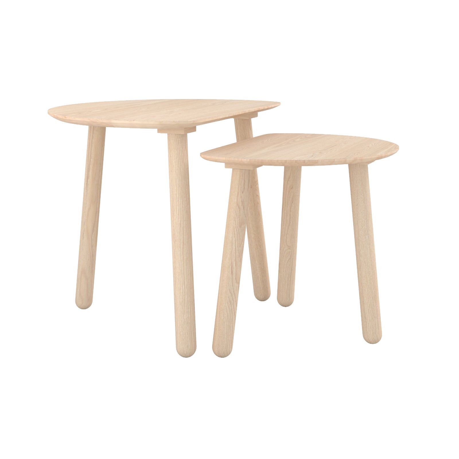 table gigognes montaine en bois de frene fond blanc
