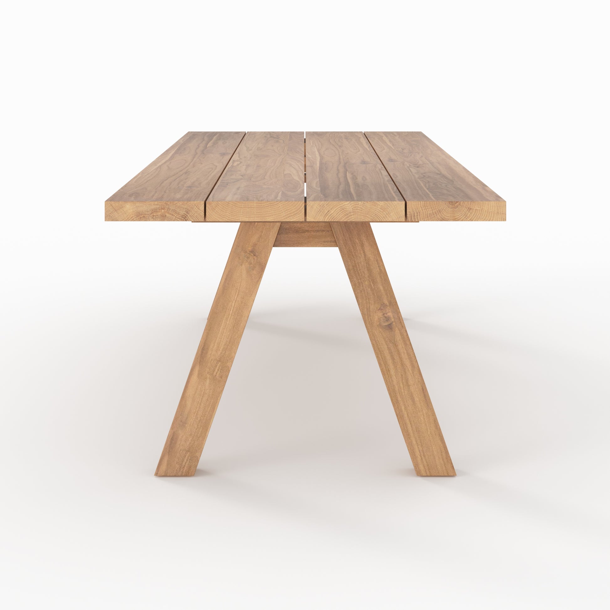 table jardin 240 cm molo en bois de teck recycle