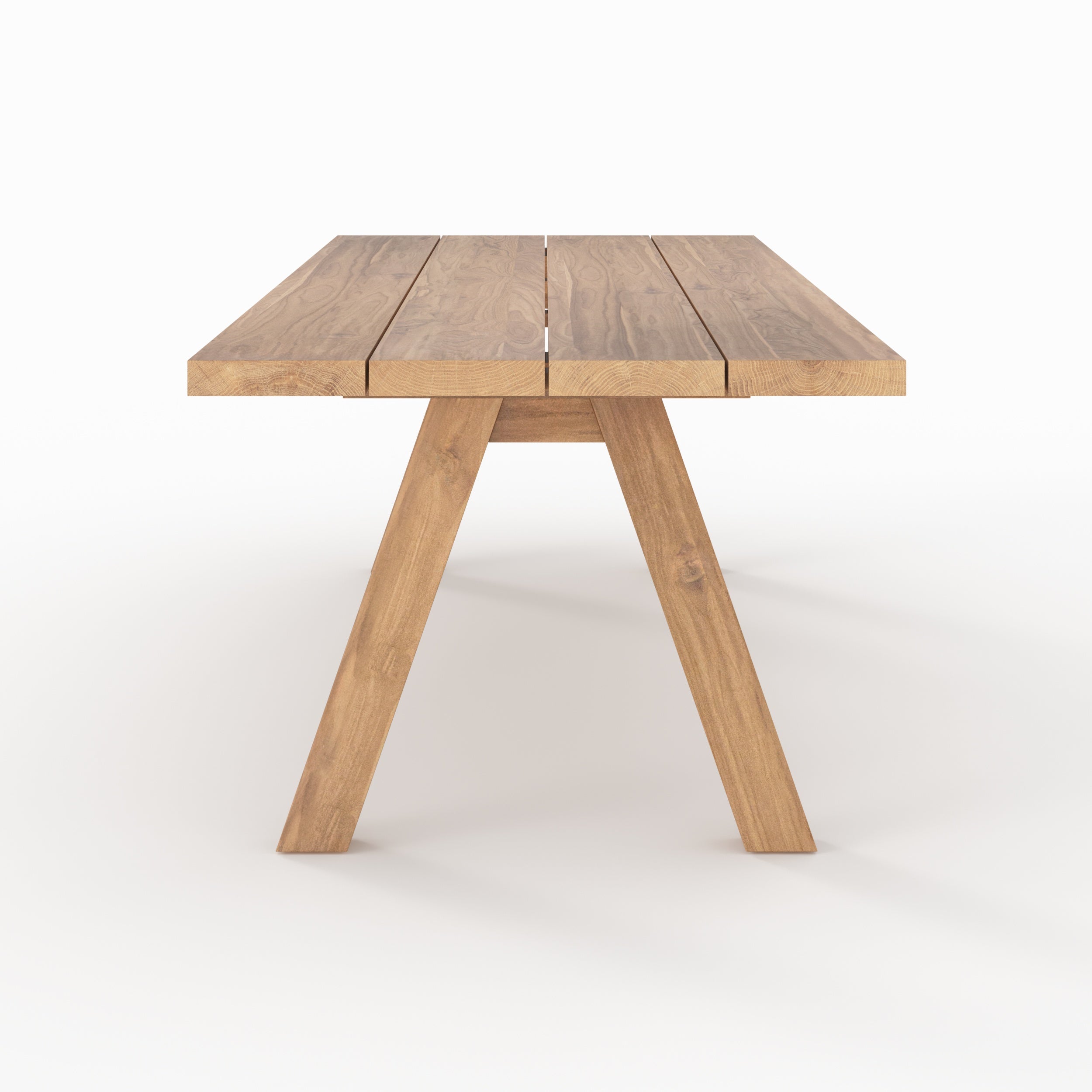 table jardin 240 cm molo en bois de teck recycle